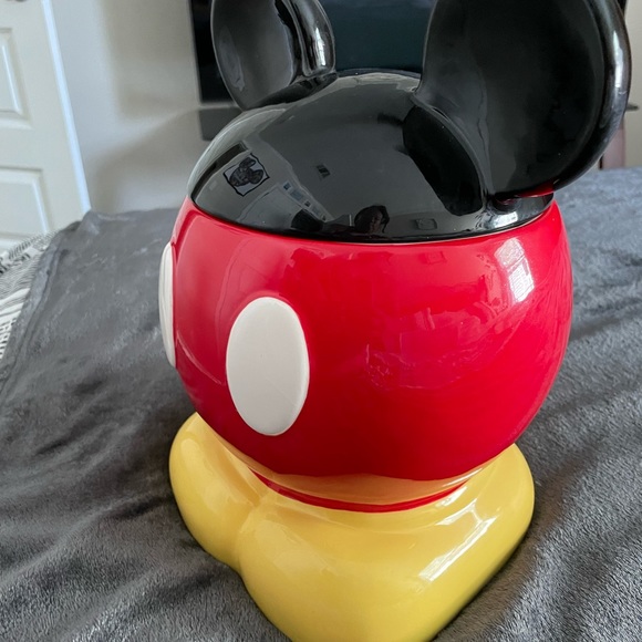 SOLD - Mickey Mouse Fancy Pants Ceramic Cookie Jar Large Disney World 11" Tall - Picture 3 of 4